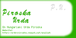 piroska urda business card